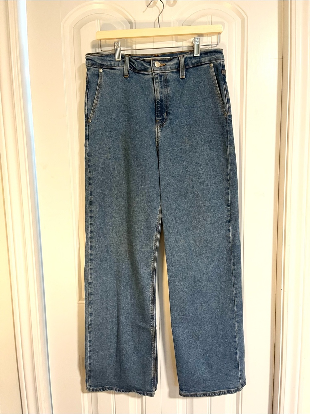 Levi’s Strauss Vintage Look High Rise Loose Straight Heritage Jeans Blue Size 8 - Picture 6 of 12